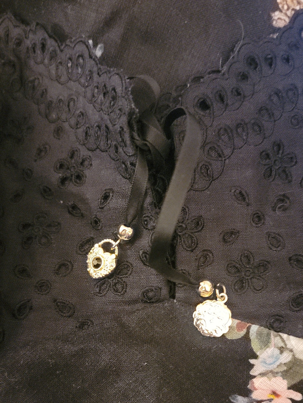 Camilla Embroidered Bodice Bias Dress in Noble Endeavors XS - Picture 6 of 6